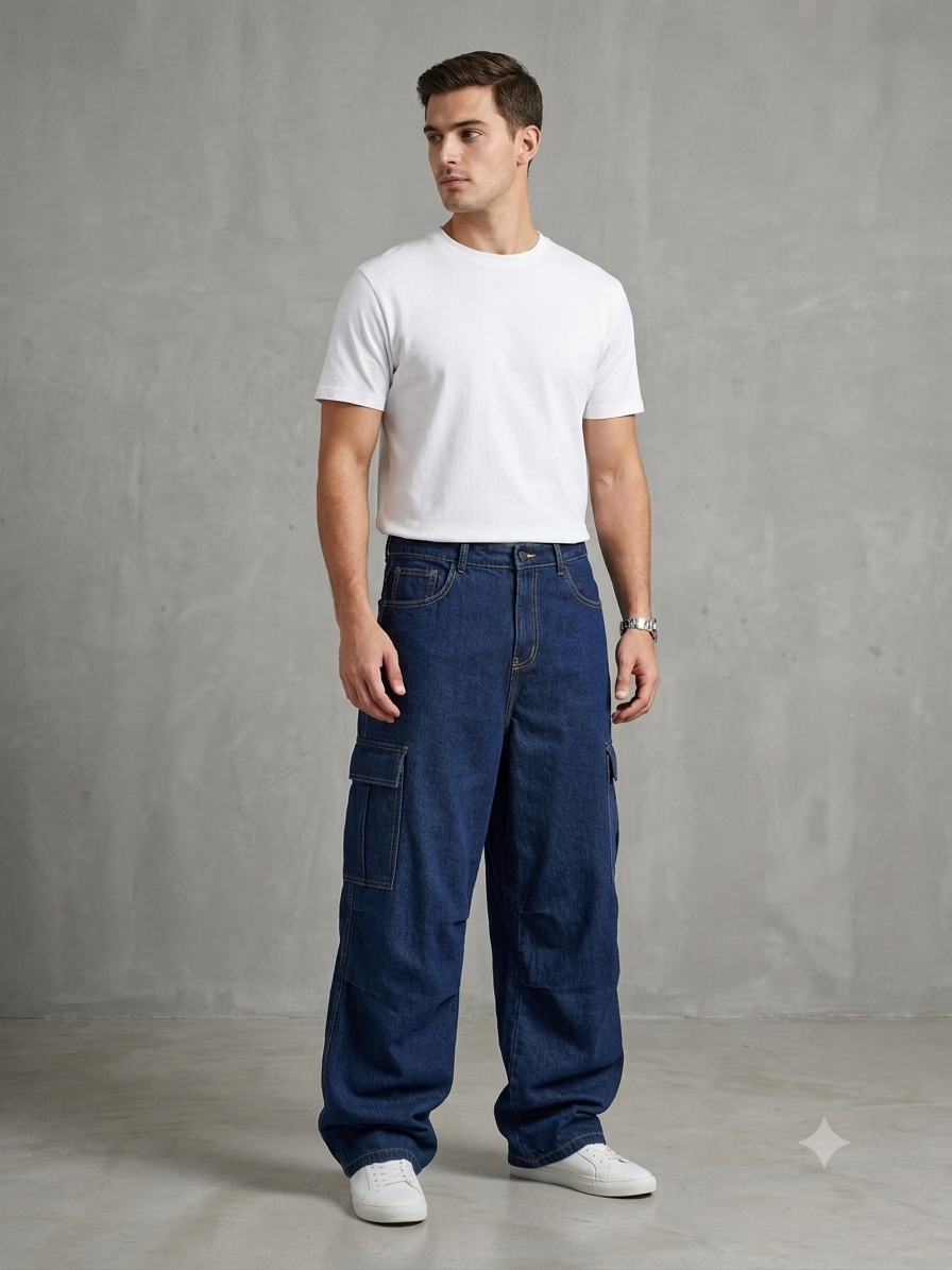 BAGGY DENIM CARGO (6pocket)