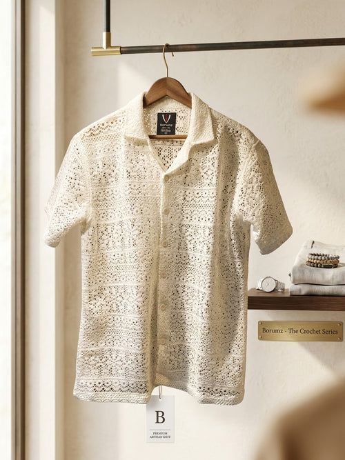 CROCHET BUTTON DOWN SHIRT