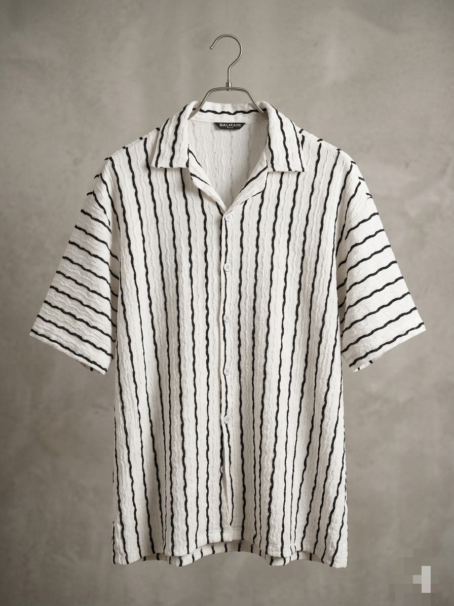 Coat Collar Boxy Fit Shirt